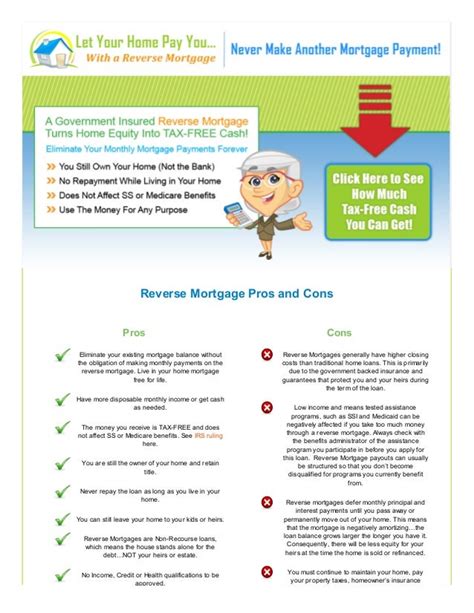 Reverse Mortgage Pros and Cons