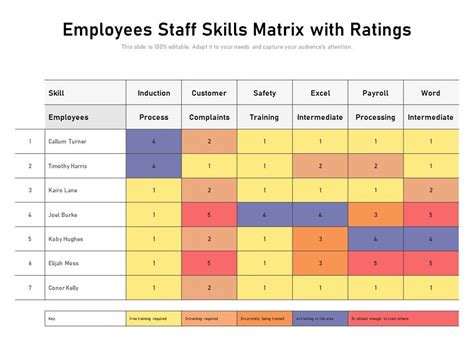 Employee Skills Matrix Template