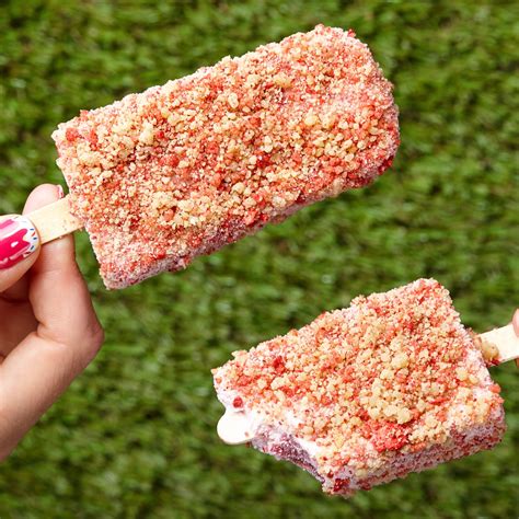 Strawberry Shortcake Ice Cream Bars Recipe | Epicurious