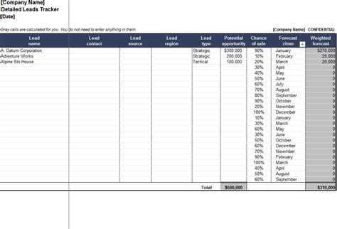 Lead And Follow Up Tracker Excel Template