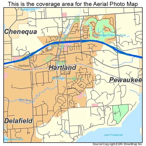 Aerial Photography Map of Hartland, WI Wisconsin