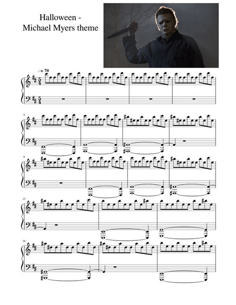 Halloween - Michael Myers theme Sheet music for Piano (Solo) | Download ...