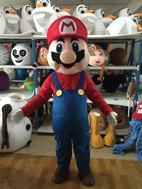 Super Mario Mascot Costume | Mario and luigi costume, Cartoon mascot ...