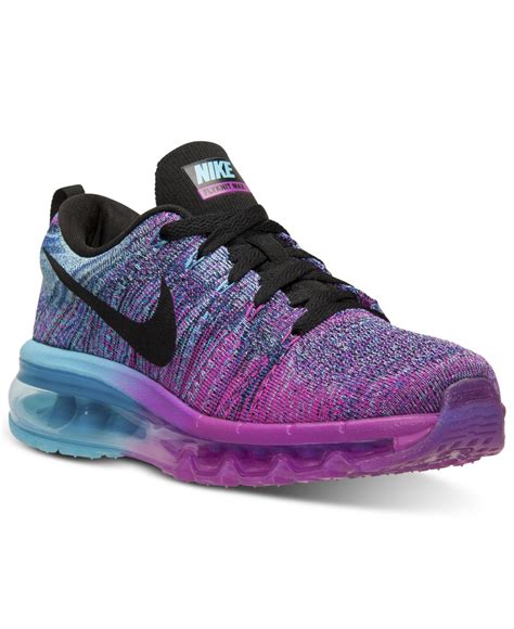 Nike Women's Flyknit Air Max Running Sneakers From Finish Line in Blue ...