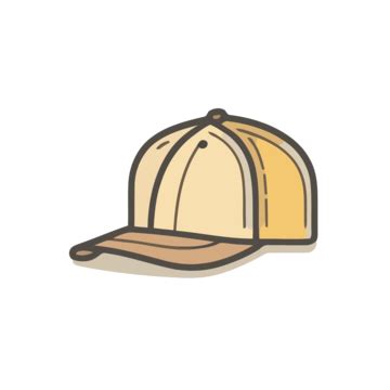 Drawing Baseball Hat Vector, A Lineal Icon Depicting Ball Cap On White ...