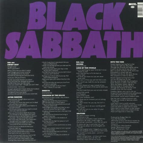 BLACK SABBATH - Master Of Reality - Vinyl (limited gatefold 180 gram ...