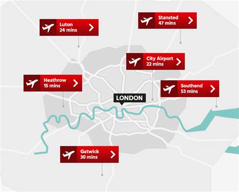 London airports map - Airport - visitlondon.com