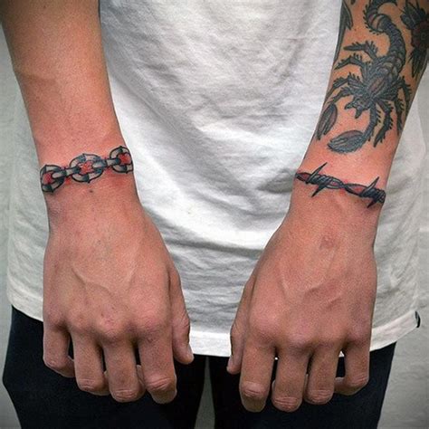 Barbed wire tattoo meaning: drawing history, features, photo examples ...