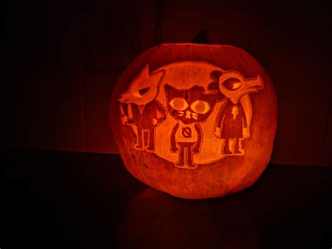 The gang as a pumpkin carving! : r/NightInTheWoods