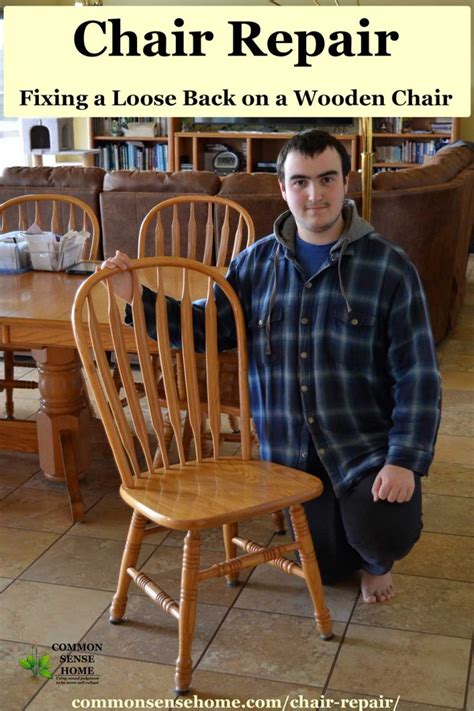 Chair Repair - Fixing a Loose Back on a Wooden Chair