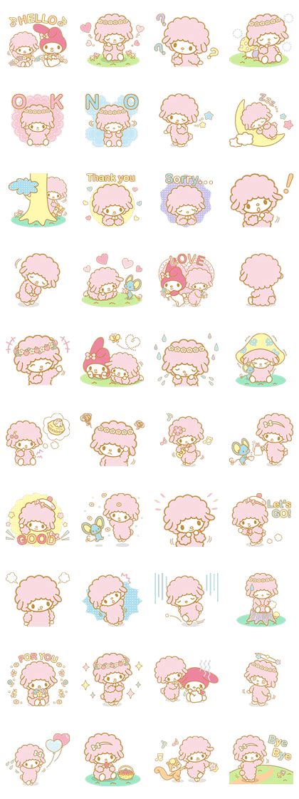 Sanrio - LINE stickers - My Sweet Piano: Basking in the Good Life ...