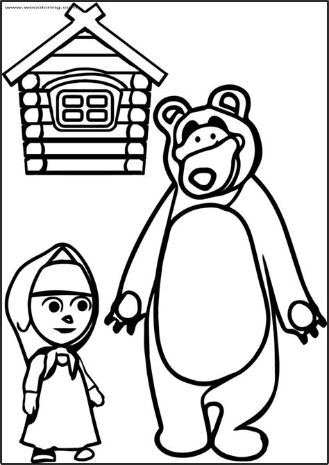 Masha and the Bear Coloring Pages - Free Coloring Pages Printables