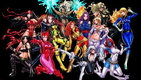 Anime Style Ladies of Marvel and DC by Shunya Yamashita