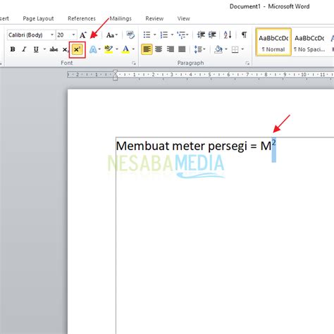 3 Cara Membuat M Persegi di Microsoft Word (100%% Work)