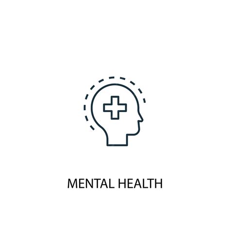 Premium Vector | Mental health concept line icon. Simple element ...