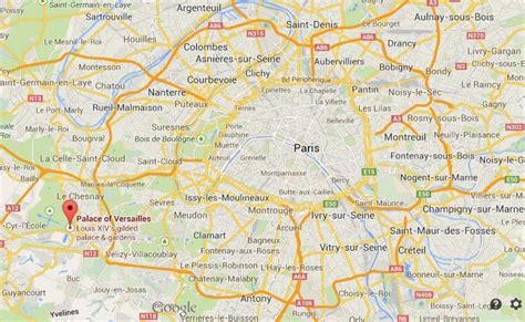 Versailles Paris map - Map of versailles Paris (Île-de-France - France)