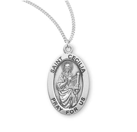 Saint Cecilia Patron Saint Necklace