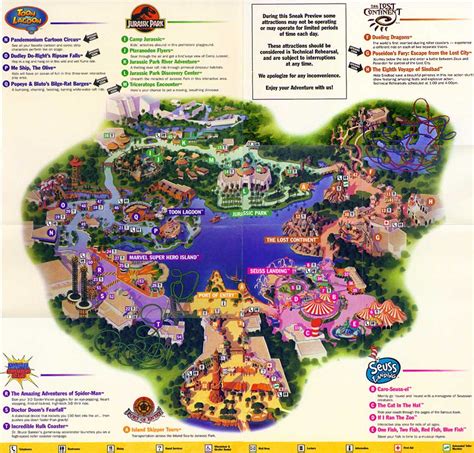 Theme Park Brochures Islands of Adventure - Theme Park Brochures