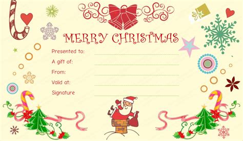 Christmas Gift Certificate Template Free Download (4) - TEMPLATES ...