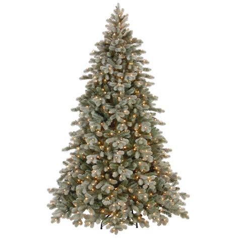 7.5’ Pre-Lit Frosted Colorado Spruce Artificial Christmas Tree – Clear ...