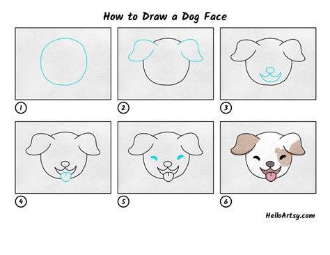 How to Draw a Dog Face - HelloArtsy