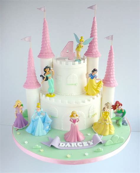 Disney Princesses Castle Birthday Cake