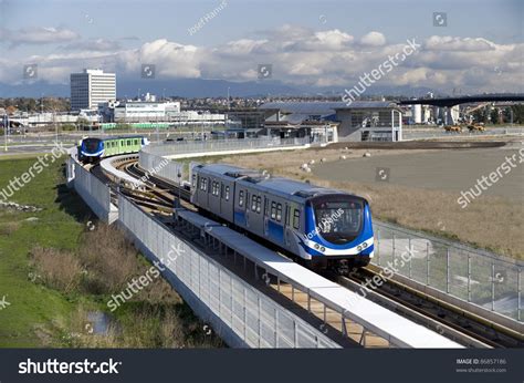 Vancouver Skytrain - New Canada Line To Richmond Stock Photo 86857186 ...