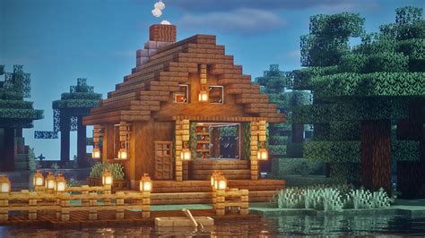 Cozy minecraft log cabin