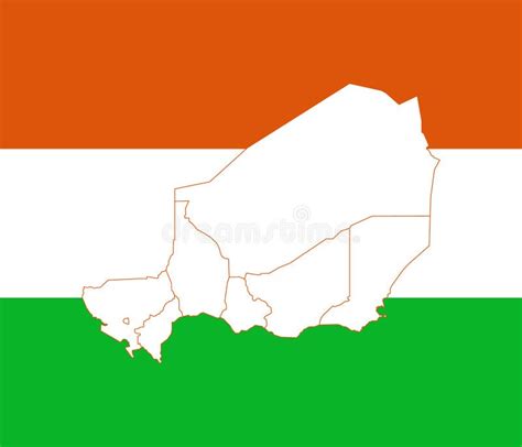 Map and flag of Niger stock illustration. Illustration of abstract ...