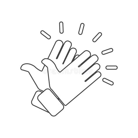 Sep of Two Hands Clapping in High Five Gesture. Simple Cartoon Style ...