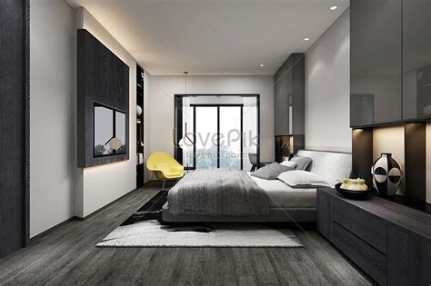 Modern minimalist bedroom background creative image_picture free ...