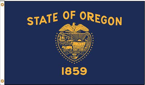 NYLGLO Oregon State Flag, 5 ftH x 8 ftW, Indoor, Outdoor - 5JFP0|144480 ...