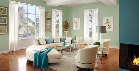 Serene Living Room | Green Living Room Gallery | Behr