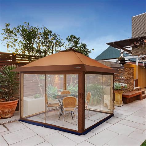 Pop Up Outdoor Gazebo Canopy, Durable Water and UV-Resistant Outdoor ...