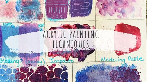 ACRYLIC PAINTING TECHNIQUES: Acrylic Painting Techniques for Beginners ...