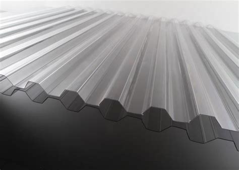 Corrugated Polycarbonate Roofing Sheets , Clear Corrugated Plastic ...