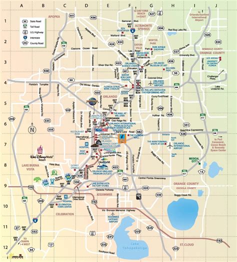 Orlando Park Map | Theme Park Map - Map Of Amusement Parks In Florida ...