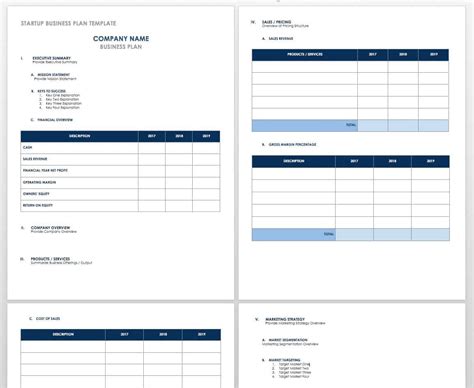 Business Plan Financial Projections Template Free – PARAHYENA