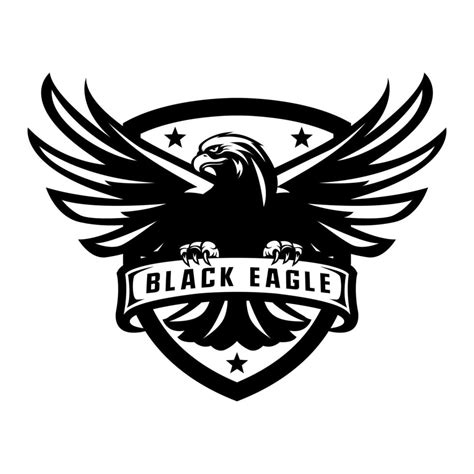 Black eagle mascot logo 8440618 Vector Art at Vecteezy