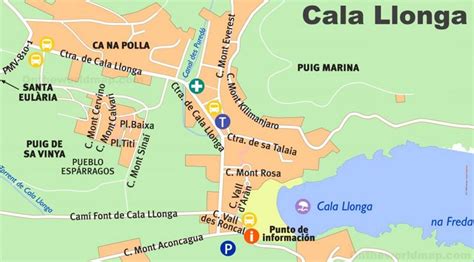 Cala Llonga Tourist Map - Ontheworldmap.com