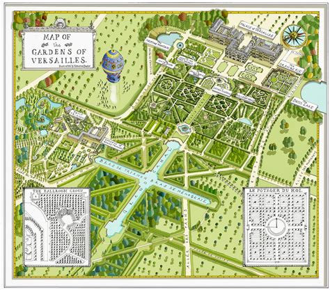 Katherine Baxter illustrator: Gardens of Versailles map for the Daily ...