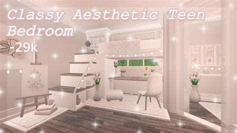 Stylish Aesthetic Teen Bedroom | Bloxburg Speed Build | It's SummerRose ...