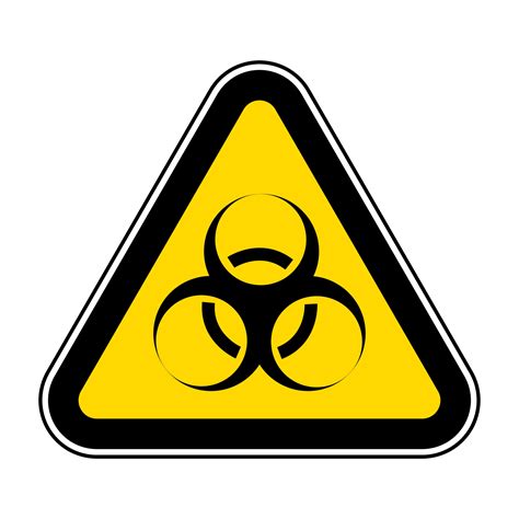 Beware Biological Hazard Symbol Isolate On White Background,Vector ...