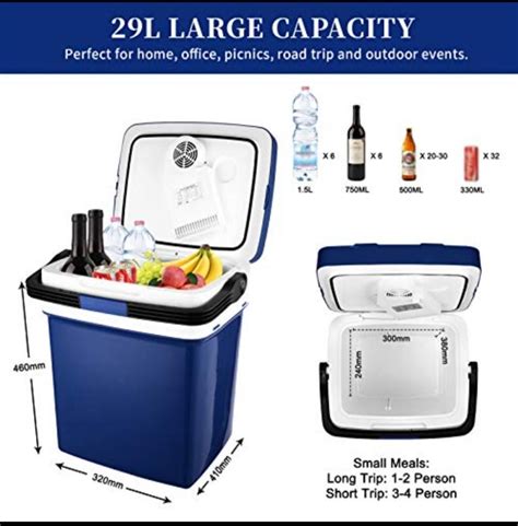 Electric Cool Box, VPCOK Cooler Box Large 29 Litre Car Cooler Box 12v ...