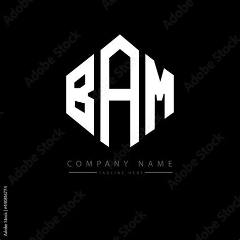 BAM letter logo design with polygon shape. BAM polygon logo monogram ...