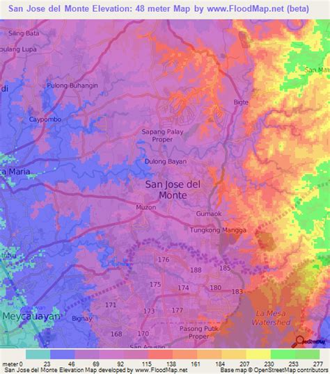 Elevation of San Jose del Monte,Philippines Elevation Map, Topography ...