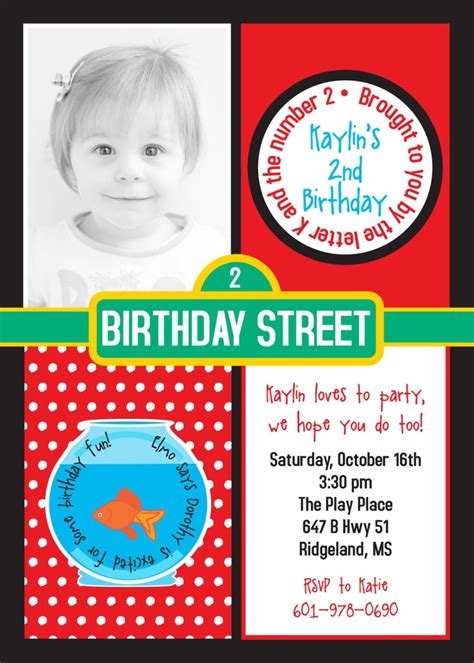 ELMO Birthday Party Invitation 2nd Birthday Party Themes, Birthday Fun ...