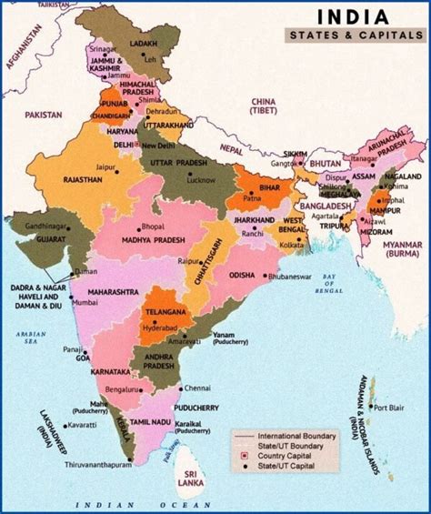 How Many States in India (India Map With States) - PDF Download