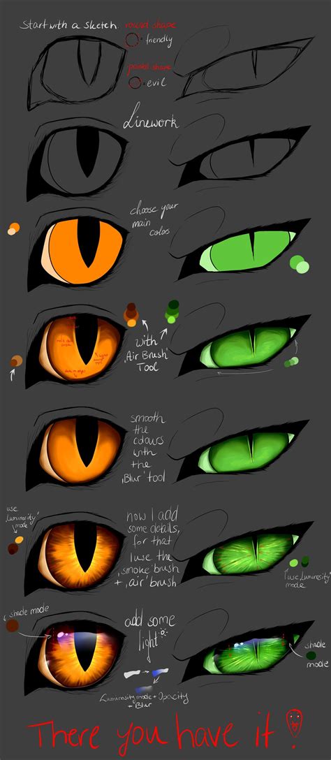 Cat Eyes Drawing Easy