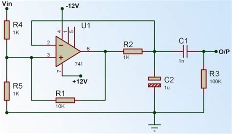 Triangular Wave Generator Circuit with Op Amp IC 741